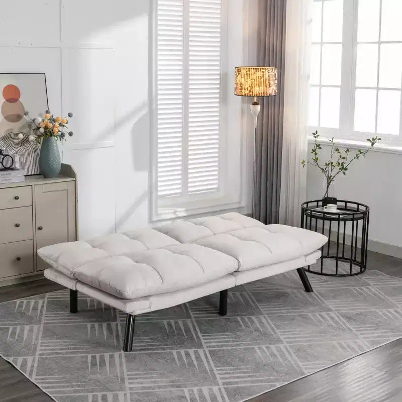 Okak Modern Sofa Bed Futon Couch, Convertible Small Sleeper Sofa Bed Loveseat Recliner for Small Apartments, living Room