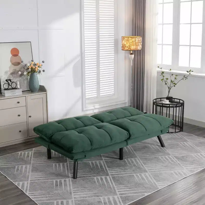 Okak Modern Sofa Bed Futon Couch, Convertible Small Sleeper Sofa Bed Loveseat Recliner for Small Apartments, living Room