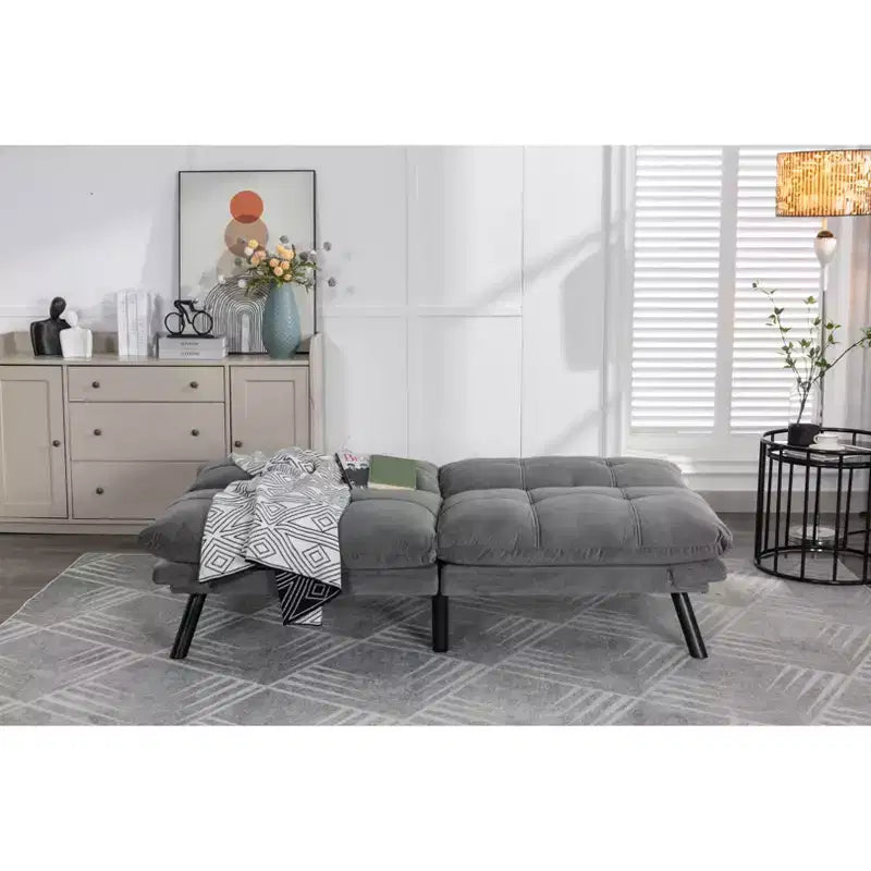 Okak Modern Sofa Bed Futon Couch, Convertible Small Sleeper Sofa Bed Loveseat Recliner for Small Apartments, living Room
