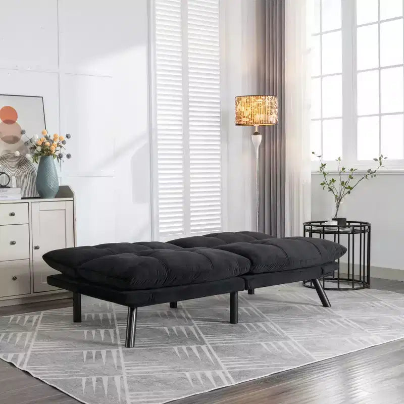 Okak Modern Sofa Bed Futon Couch, Convertible Small Sleeper Sofa Bed Loveseat Recliner for Small Apartments, living Room