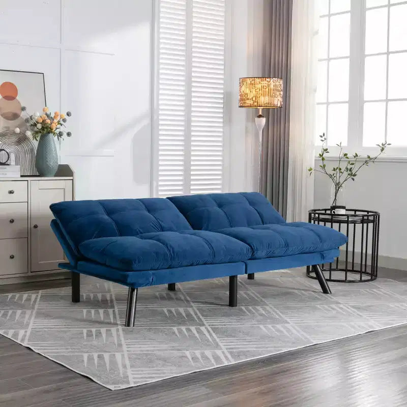 Okak Modern Sofa Bed Futon Couch, Convertible Small Sleeper Sofa Bed Loveseat Recliner for Small Apartments, living Room