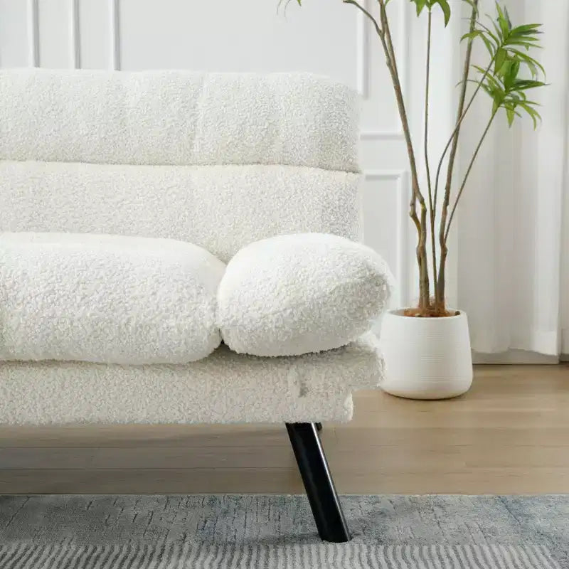 Okak Modern Sofa Bed Futon Couch, Convertible Small Sleeper Sofa Bed Loveseat Recliner for Small Apartments, living Room
