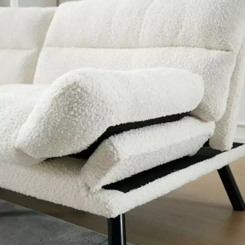 Okak Modern Sofa Bed Futon Couch, Convertible Small Sleeper Sofa Bed Loveseat Recliner for Small Apartments, living Room