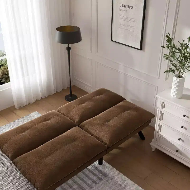 Okak Modern Sofa Bed Futon Couch, Convertible Small Sleeper Sofa Bed Loveseat Recliner for Small Apartments, living Room