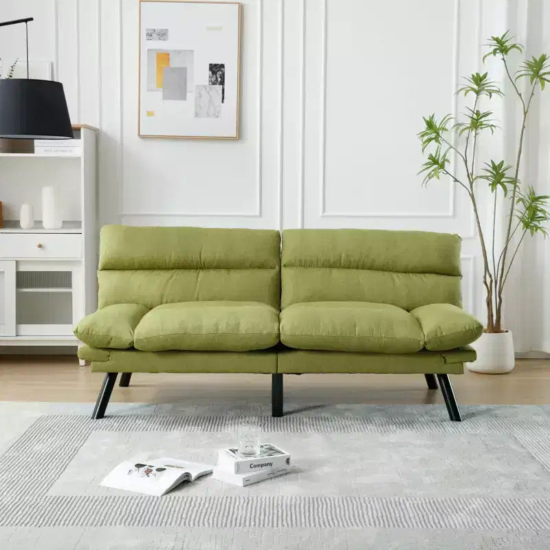 Okak Modern Sofa Bed Futon Couch, Convertible Small Sleeper Sofa Bed Loveseat Recliner for Small Apartments, living Room