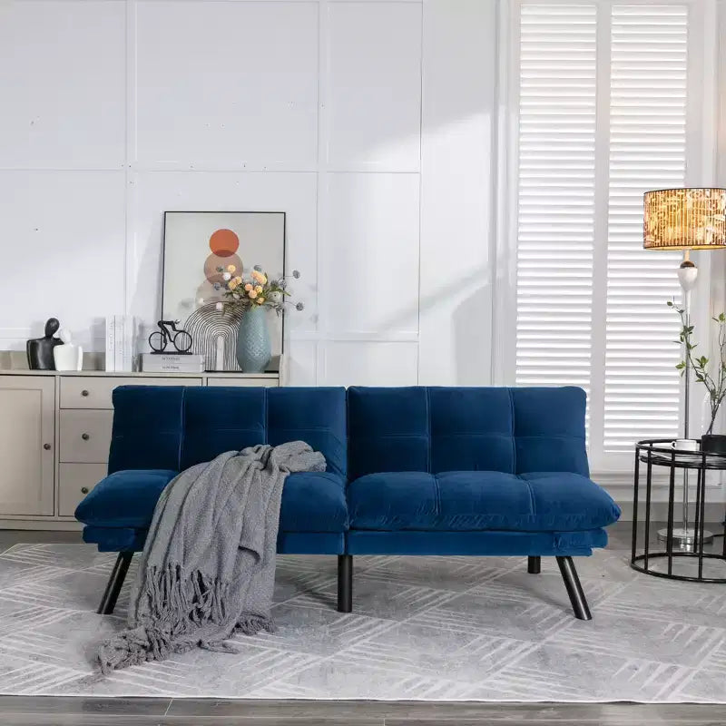 Okak Modern Sofa Bed Futon Couch, Convertible Small Sleeper Sofa Bed Loveseat Recliner for Small Apartments, living Room