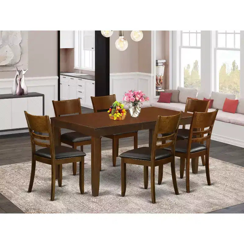 Dining Room Set-Dining Table With Leaf Plus Kitchen Chairs