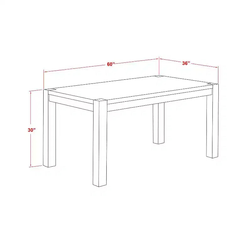 7-Piece Rectangle Natural Oak Finish Solid Wood Top Dining Table with 6 Parson Chairs with