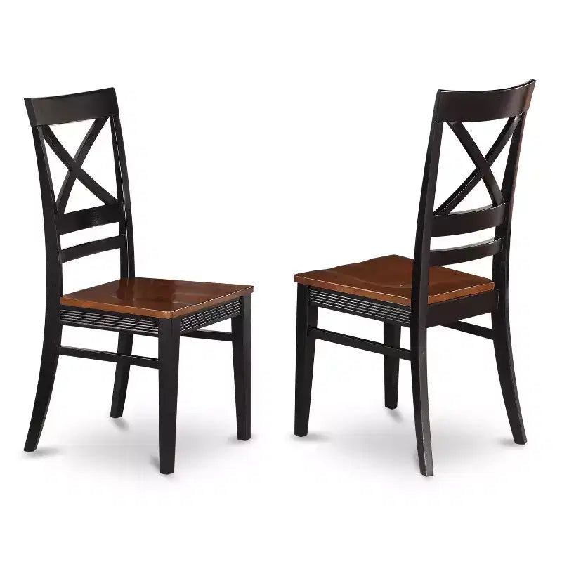 Round Dining Table Set - 3 Piece Kitchen Table & Chair Set, 42 Inch, Black Cherry Finish