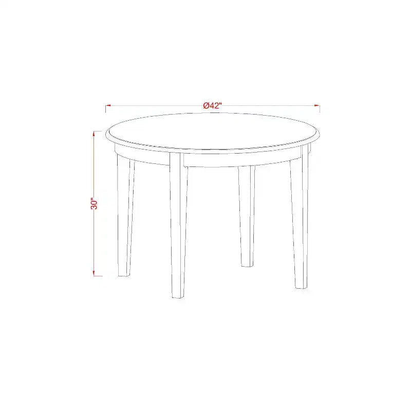 Kitchen Dining Table Set 5 Piece Wood Table & Chairs Modern Dinette Set
