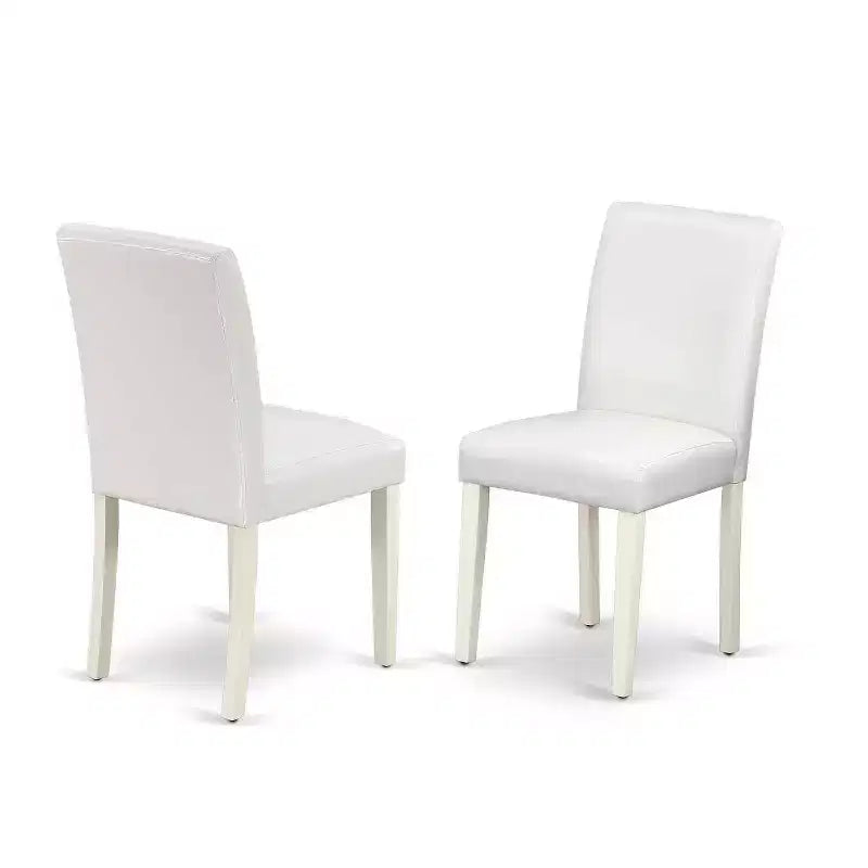 Modern Dining Set 3pc - Round Table & 2 Parsons Chairs - 42 Inch - City Chic Design