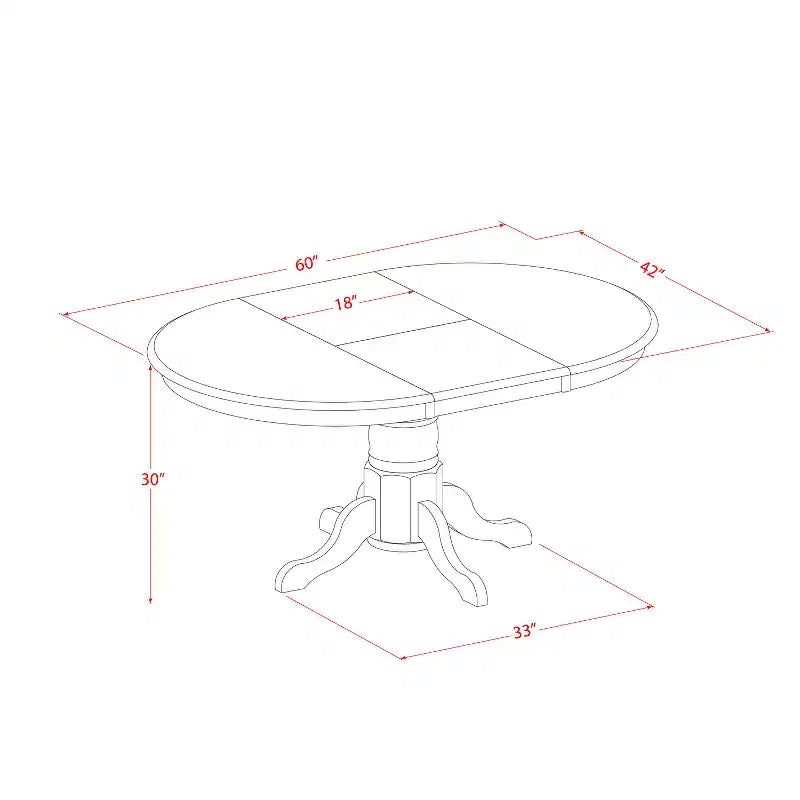 HomeStock 7-Piece Oval Natural Oak Finish Solid Wood Top Dining Table with 6 Chairs