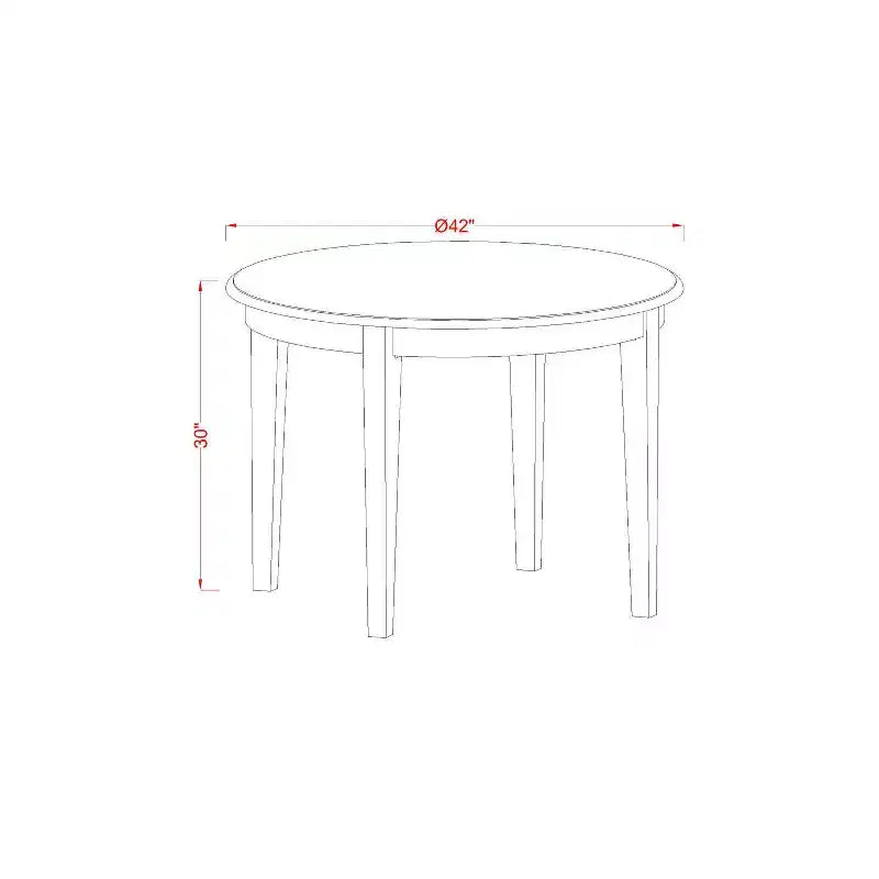Rustic Round Dining Table Set - Small Kitchen Table with Chairs - Farmhouse Style Table
