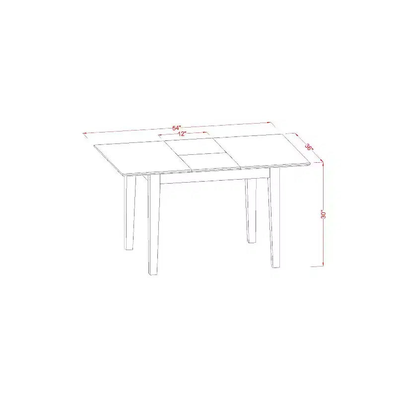 Small Dinette Set - 7 Piece Dining Table & Chair Set - Kitchen Table with Expansion Leaf - Modern Boho Design