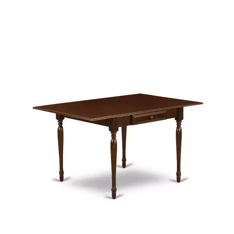 HomeStock 3-Pc Mahogany Finish Solid Wood Top Dining Table Set