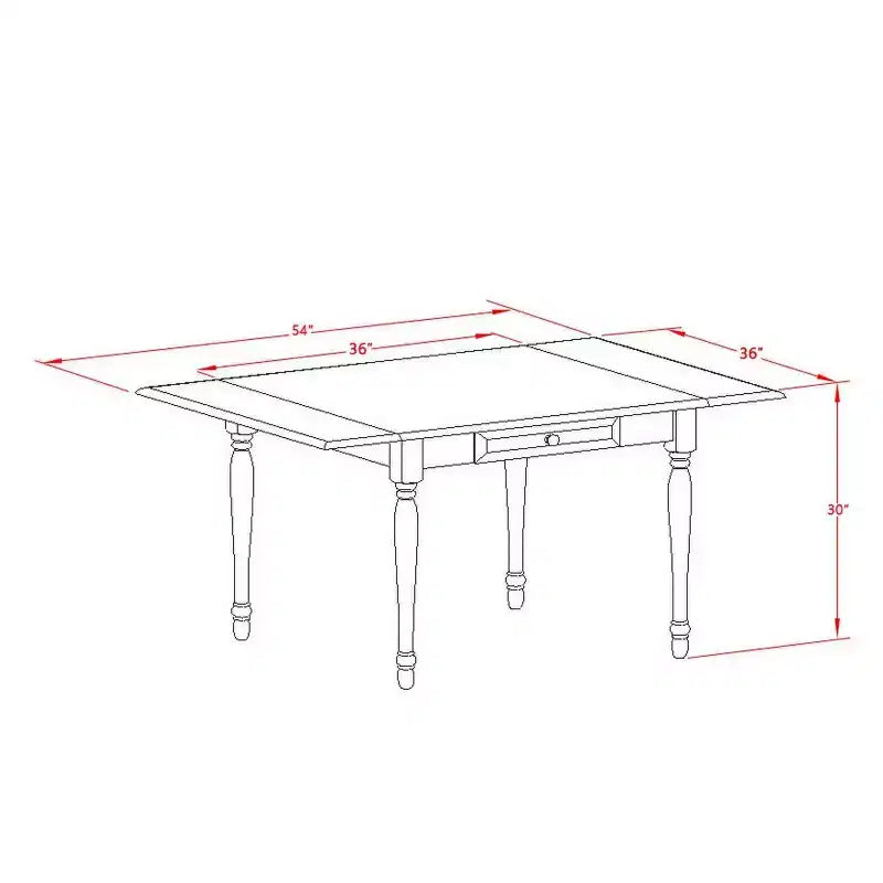 HomeStock 3-Pc Mahogany Finish Solid Wood Top Dining Table Set