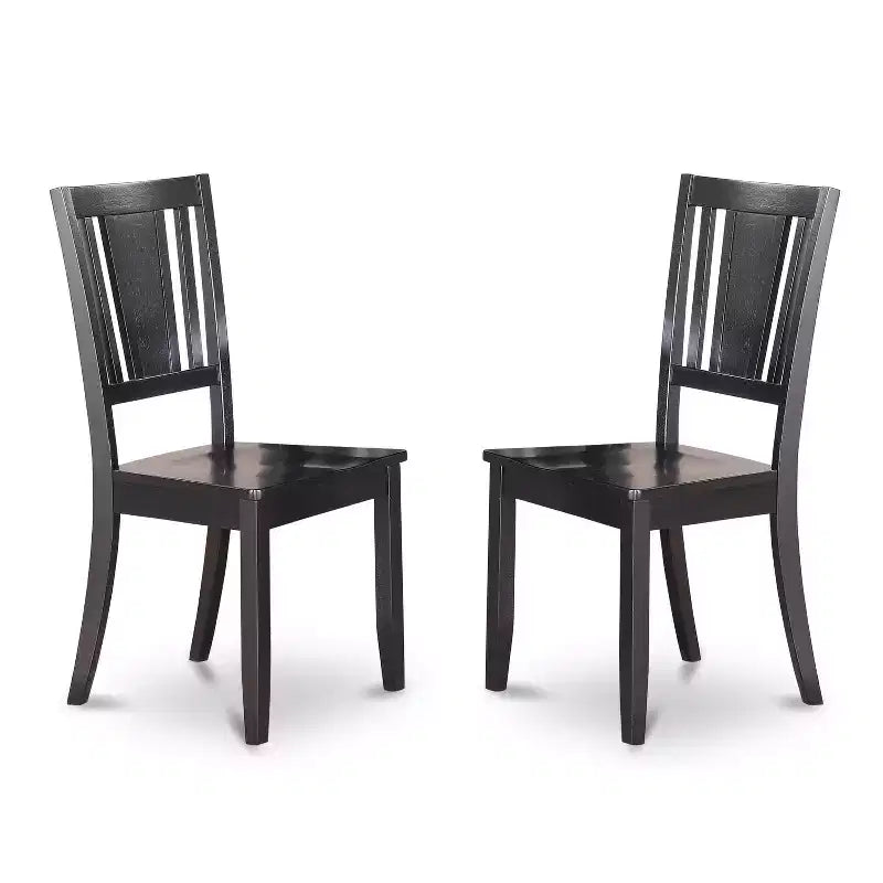HomeStock 6-Piece Rectangle Black Finish Solid Wood Top dining Table with 1 Bench and 4 Chairs