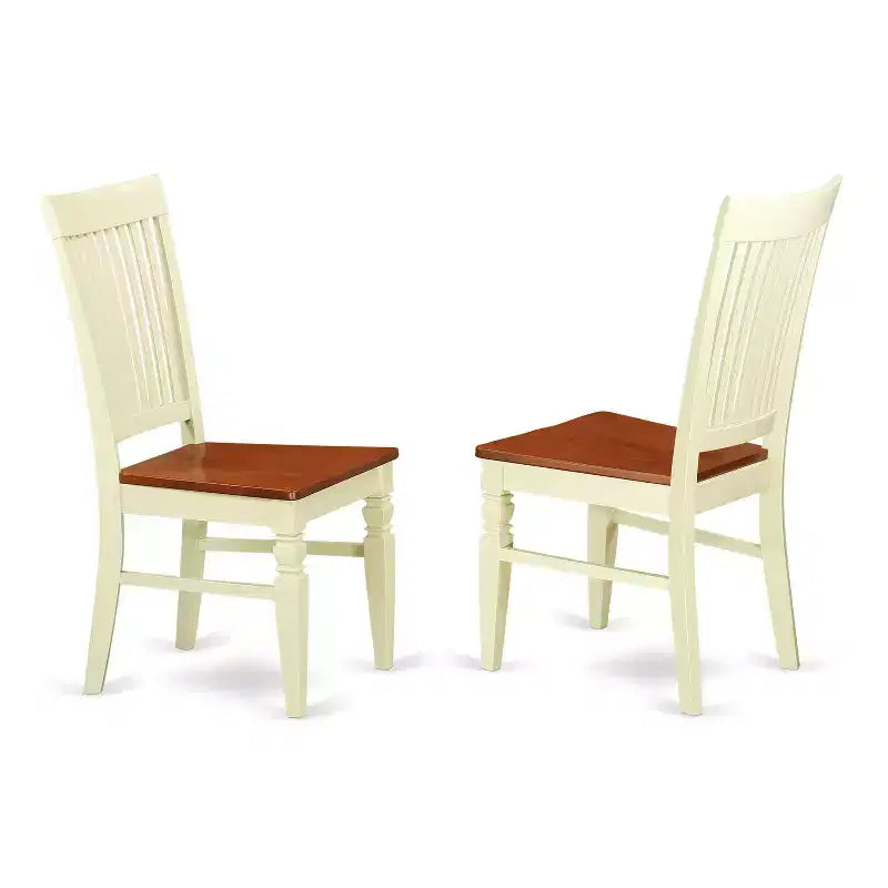 Dinette Set 5 Piece - Mid Century Dining Table & Chairs - Kitchen Table Set - Buttermilk Finish