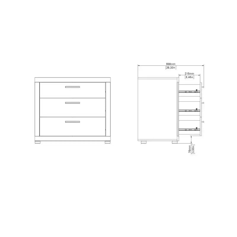 Tvilum, Mira 2-Piece Bedroom Set - 6 Drawer Double Dresser And Chest, Jackson Hickory