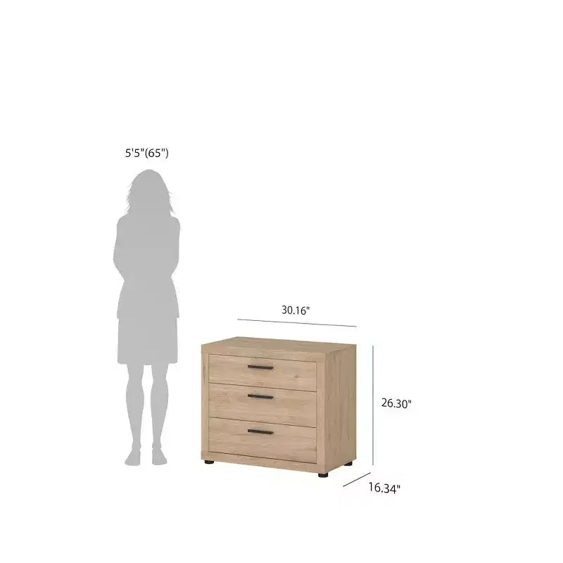 Tvilum, Mira 2-Piece Bedroom Set - 6 Drawer Double Dresser And Chest, Jackson Hickory