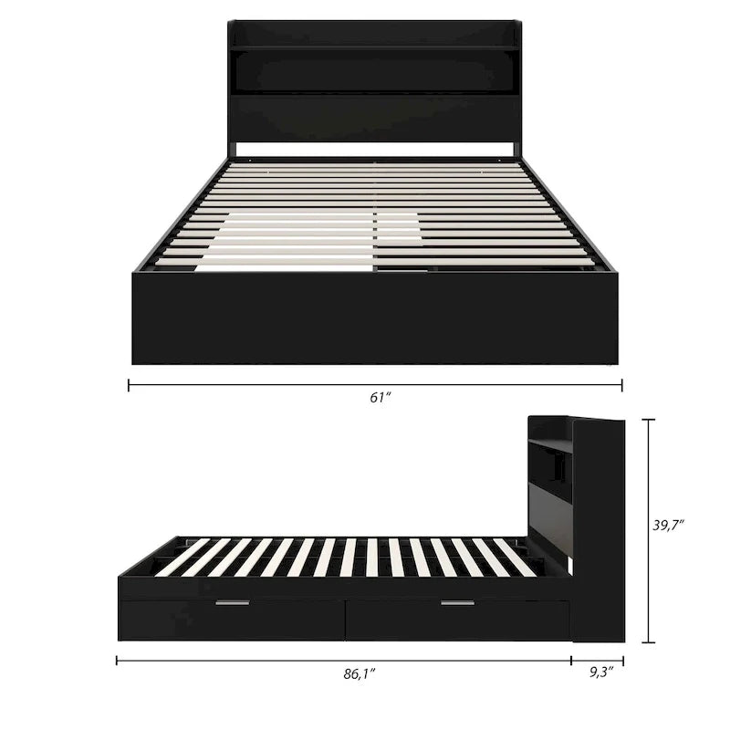 Hunter Platform Bed with Headboard