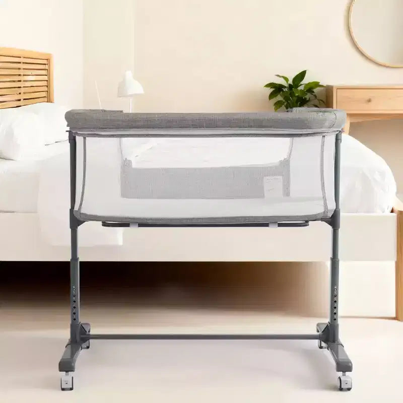 Baby Bassinet with Wheels â€?Beige / Gray / Pink, Bedside Sleeper, for 1 Baby