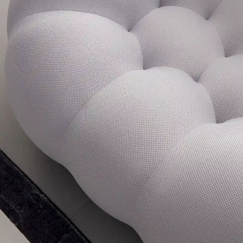 2-Seat Bubble Curved Lazy Sofa Honeycomb Shaped with 3D Textile Fabric for Living Room Salon Apartment