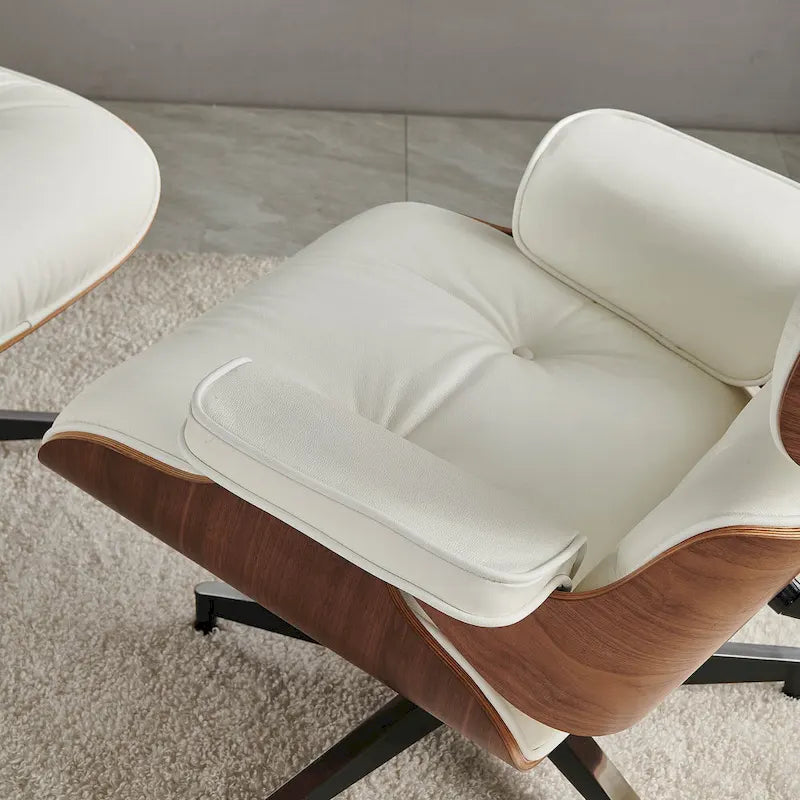 Mid Century Modern Leather Lounge Chair Armchair Recliner