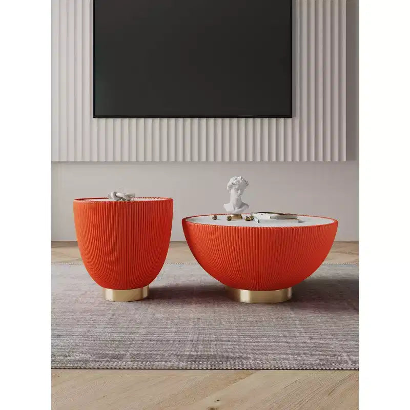 Manhattan Comfort 2pc Anderson Leatherette Upholstered Coffee Table and End Table Set