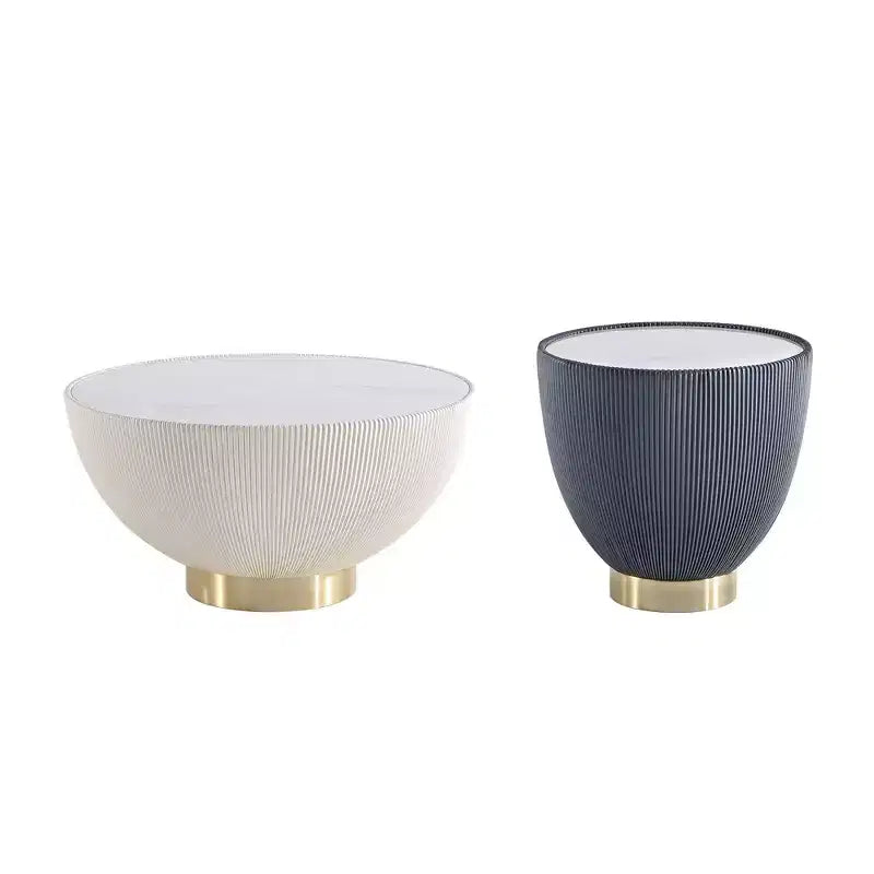 Manhattan Comfort 2pc Anderson Leatherette Upholstered Coffee Table and End Table Set