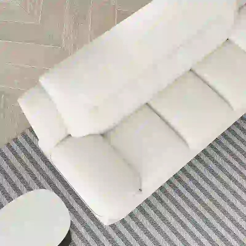 Canapé moderne en similicuir de 79 pouces avec accoudoirs rembourrés et pieds en acier