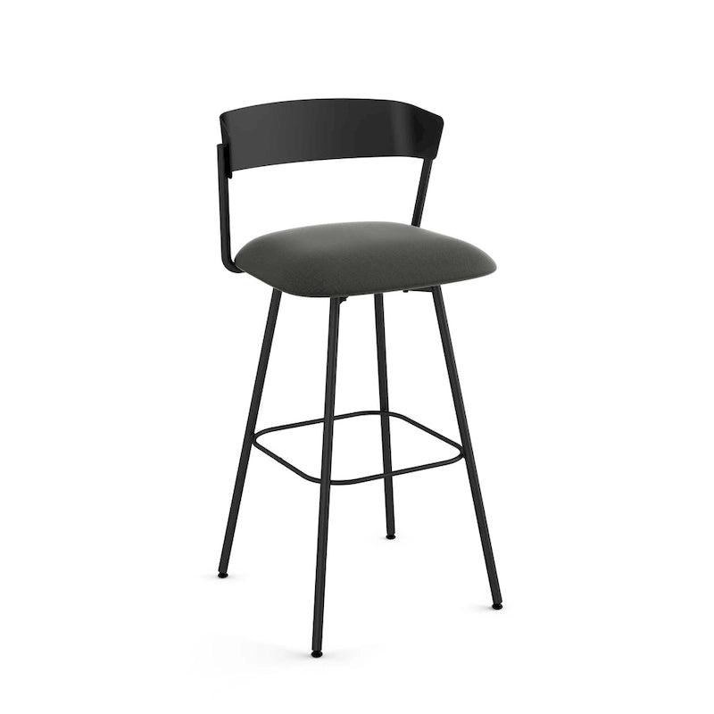 Tabouret pivotant en métal avec siège rembourré | Hauteur comptoir et bar