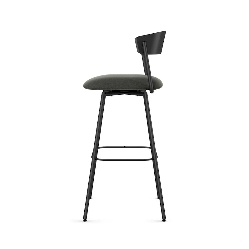 Tabouret pivotant en métal avec siège rembourré | Hauteur comptoir et bar