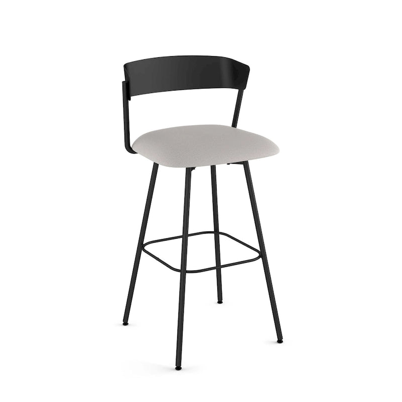 Tabouret pivotant en métal avec siège rembourré | Hauteur comptoir et bar