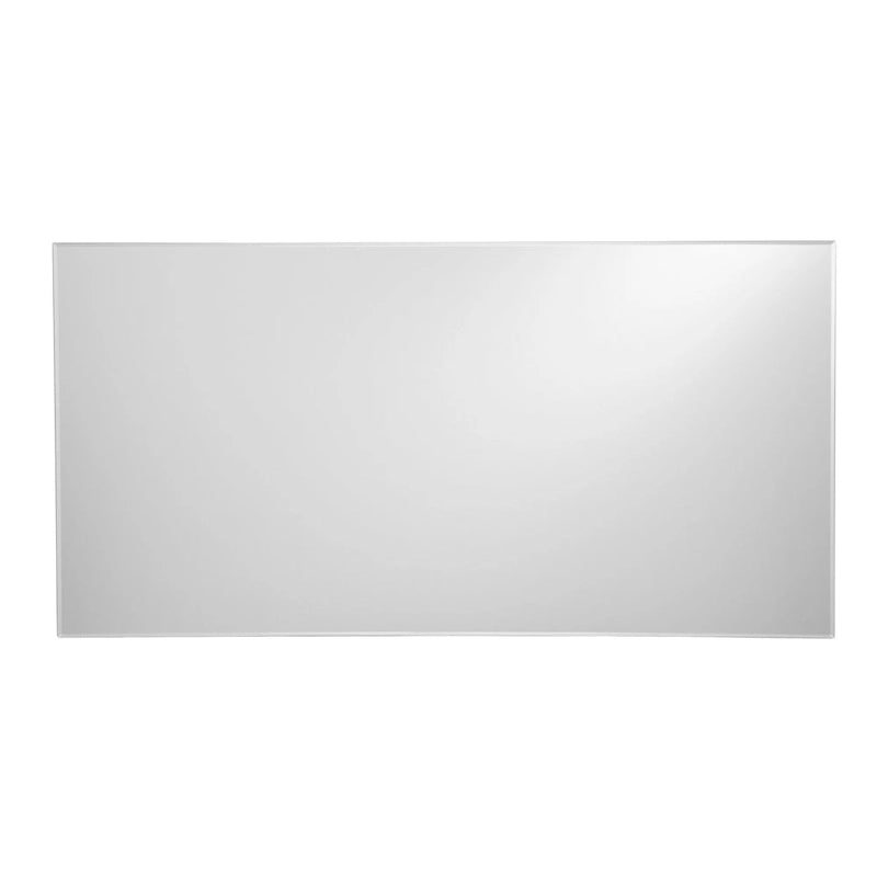 Table basse rectangulaire miroir avec tiroirs et panneaux en verre biseauté