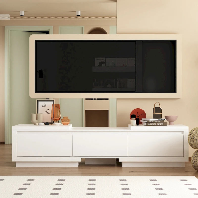 Meuble TV extensible avec tiroirs de rangement