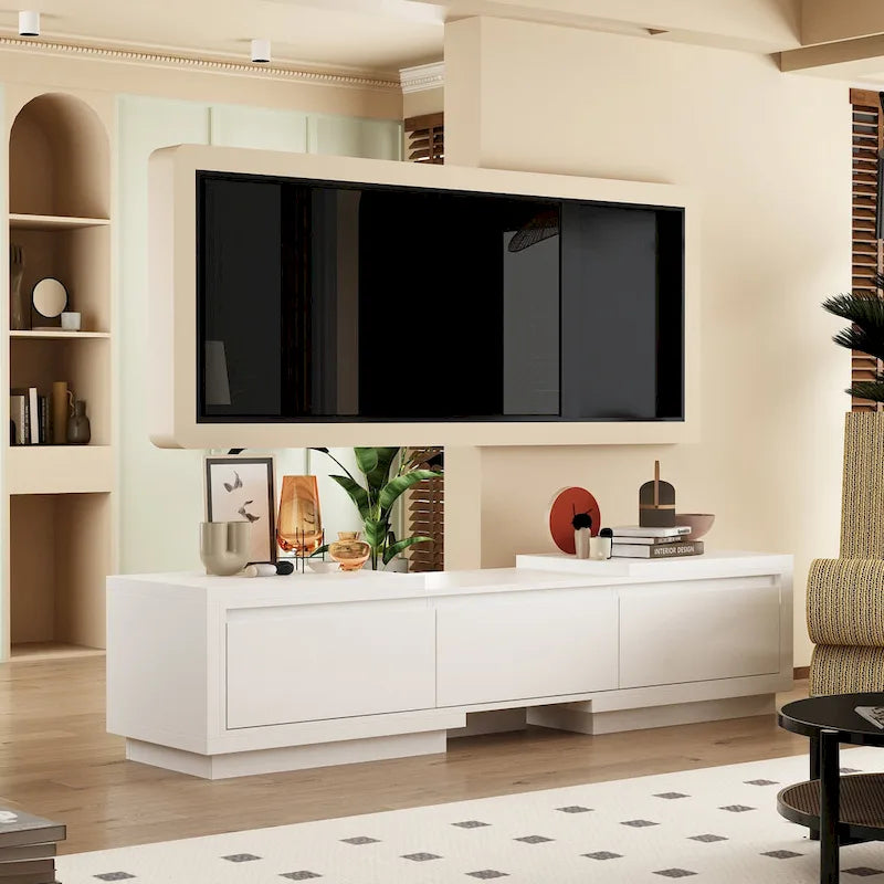 Meuble TV extensible avec tiroirs de rangement