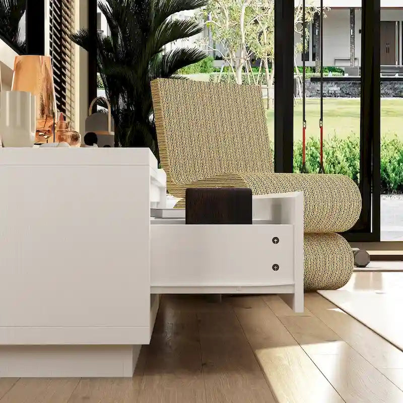 Meuble TV extensible avec tiroirs de rangement