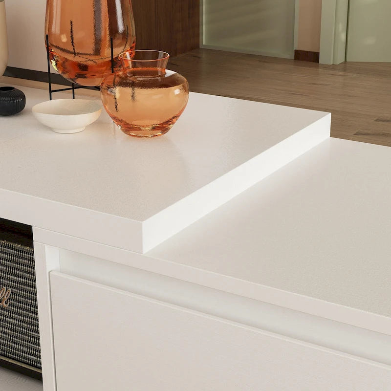 Meuble TV extensible avec tiroirs de rangement