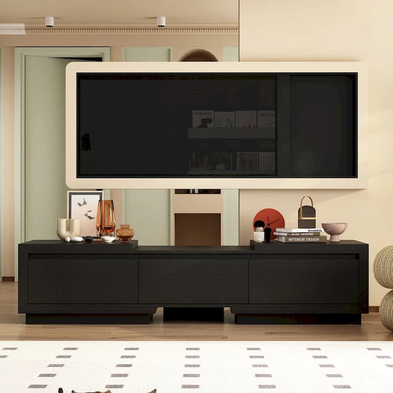 Meuble TV extensible avec tiroirs de rangement
