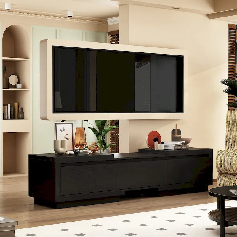 Meuble TV extensible avec tiroirs de rangement