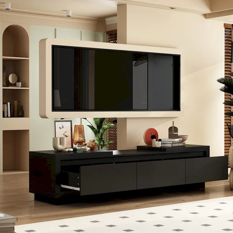 Meuble TV extensible avec tiroirs de rangement