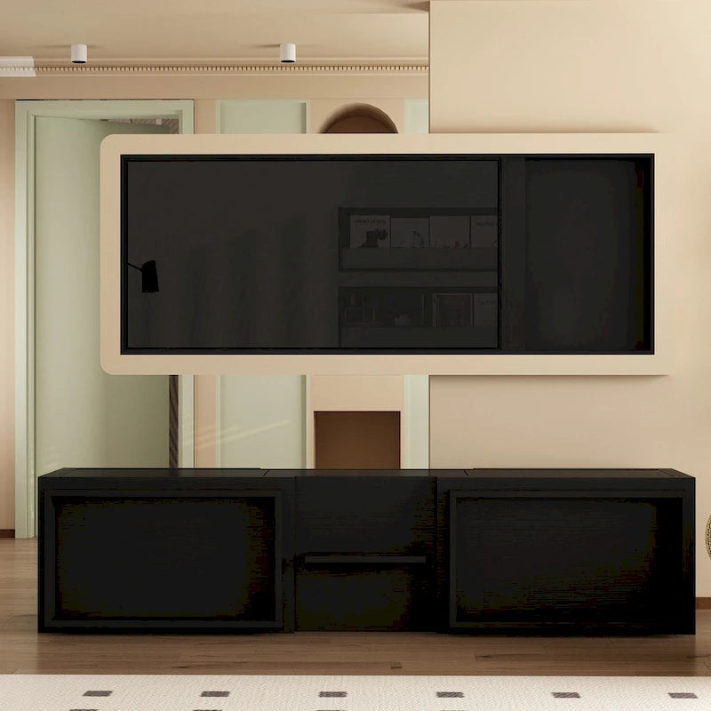 Meuble TV extensible avec tiroirs de rangement