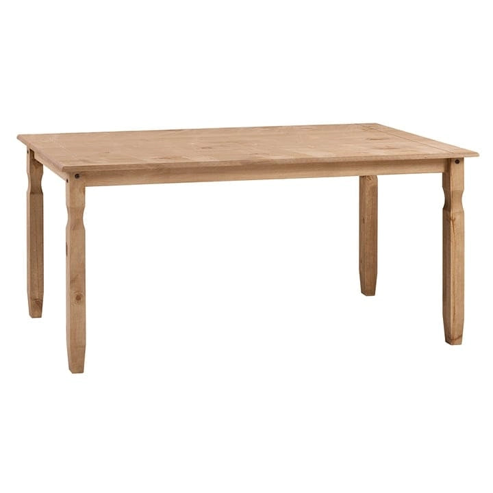 Table de salle à manger rustique en pin massif avec pieds tournés