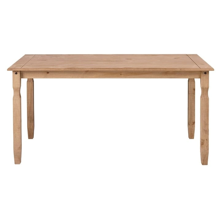 Table de salle à manger rustique en pin massif avec pieds tournés