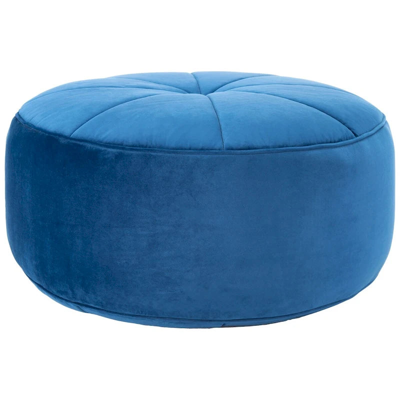 Pouf rond en velours — Siège d'appoint moelleux