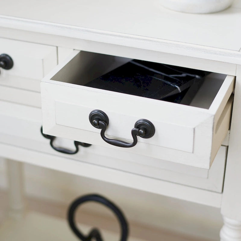 Console 3 tiroirs avec étagère inférieure ouverte
