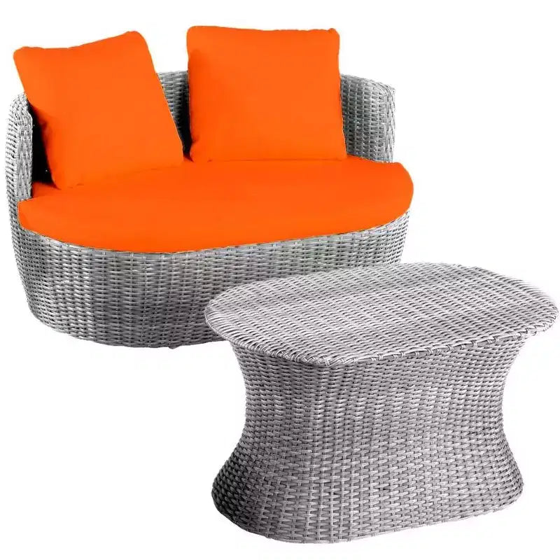 Jiallo Romantic Collection outdoor 6-piece Ottoman set