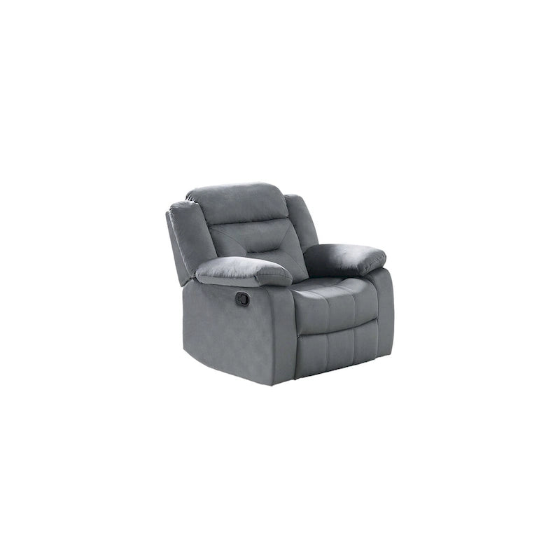Fauteuil inclinable individuel en velours avec accoudoirs coussinés